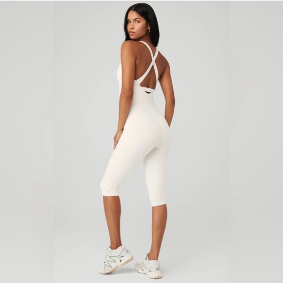 ALO Yoga Pants & Jumpsuits Alo Airbrush Physique Onesie In Ivory Poshmark